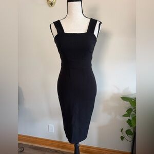 Jacob Black Square-Neck Midi Dress